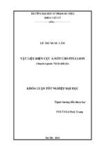 Luận văn tốt nghiệp vật liệu điện cực a nốt cho pin li ion