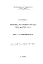 Luận văn tốt nghiệp phương pháp phổ tổng trở và ứng dụng