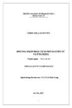 Luận văn tốt nghiệp phương pháp phân tích phổ nguyên tử và ứng dụng