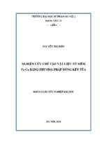 Luận văn tốt nghiệp nghiên cứu chế tạo vật liệu từ mềm fe co bằng phương pháp đồng kết tủa