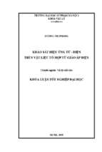 Luận văn tốt nghiệp khảo sát hiệu ứng từ   điện trên vật liệu tổ hợp từ giảo áp điện