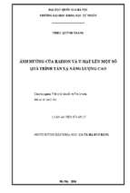 Luận án tiến sĩ ảnh hưởng của radion và u hạt lên một số quá trình tán xạ năng lượng cao