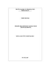 Luận văn tốt nghiệp tìm hiểu quá trình hủy cặp electron thành hai photon