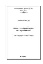 Luận văn tốt nghiệp tìm hiểu về phổ năng lượng của một số phân tử