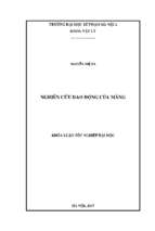 Luận văn tốt nghiệp nghiên cứu dao động của màng