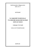Luận văn tốt nghiệp xác định thể tích kích hoạt của tinh thể ge bằng phương pháp thống kê momen