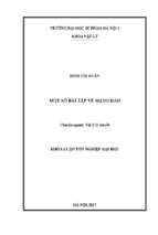 Luận văn tốt nghiệp một số bài tập về mạng đảo