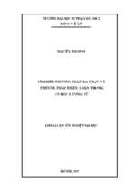 Luận văn tốt nghiệp tìm hiểu phương pháp ma trận và phương pháp nhiễu loạn trong cơ học lượng tử