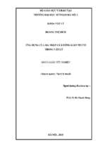 Luận văn tốt nghiệp ứng dụng của ma trận và không gian vectơ trong vật lý