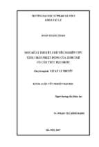 Luận văn tốt nghiệp một số lý thuyết chủ yếu nghiên cứu tính chất nhiệt động của tinh thể có cấu trúc fluorite