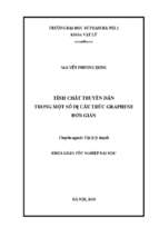 Luận văn tốt nghiệp tính chất truyền dẫn trong một số dị cấu trúc graphene đơn giản