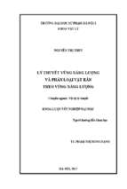 Luận văn tốt nghiệp lý thuyết vùng năng lượng và phân loại vật rắn theo vùng năng lượng