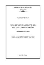 Luận văn tốt nghiệp tổng hợp một số bài toán về spin của vi hạt trong từ trường