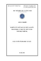 Nghiên cứu chế tạo vật liệu lai giữa polypyrol và nio cấu trúc nano cho nhạy khí nh3