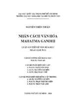 Nhân cách văn hóa mahatma gandhi    