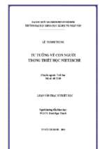 Tư tưởng về con người trong triết học nietzsche    