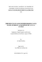 The effects of consciousness raising tasks on efl students' acquisition of lexical chunks