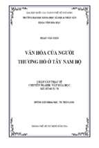 Văn hóa của người thương hồ ở tây nam bộ    