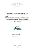 Tín ngưỡng thờ thiên hậu thánh mẫu của cộng đồng người việt gốc hoa ở hội an, quảng nam