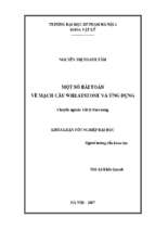 Luận văn tốt nghiệp một số bài toán về mạch cầu wheatstone và ứng dụng