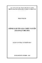 Chính sách tôn giáo triều nguyễn (giai đoạn 1802 1883)    