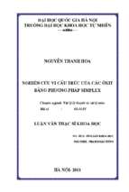 Luận văn thạc sĩ nghiên cứu vi cấu trúc của các ôxit bằng phương pháp simplex