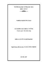 Luận văn tốt nghiệp các định luật khí lý tưởng