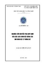 Luận án tiến sĩ nghiên cứu chuyển pha gom cụm của các loài sinh vật bằng các mô hình vật lý thống kê