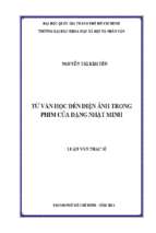 Từ văn học đến điện ảnh trong phim của đặng nhật minh    