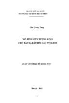 Luận văn thạc sĩ mô hình hiện tượng luận cho tán xạ đàn hồi các nucleon