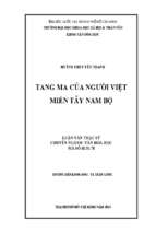 Tang ma của người việt miền tây nam bộ    