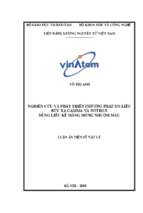 Luận án tiến sĩ nghiên cứu và phát triển phương pháp đo liều bức xạ gamma và nơtron dùng liều kế màng mỏng nhuộm màu