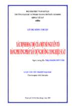 Luận văn tốt nghiệp xác định hoạt độ của một số nguyên tố bằng phương pháp xây dựng đường cong hiệu suất