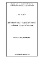 Tính thống nhất và đa dạng trong triết học trung quốc cổ đại    