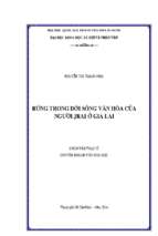 Rừng trong đời sống văn hóa của người jrai ở gia lai   