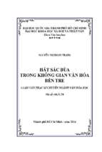 Hát sắc bùa trong không gian văn hóa bến tre    