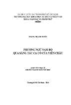 Phương ngữ nam bộ qua sáng tác ca cổ của viễn châu    
