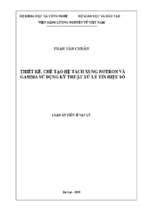 Luận án tiến sĩ thiết kế, chế tạo hệ tách xung nơtron và gamma sử dụng kỹ thuật xử lý tín hiệu số