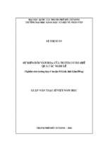 Sự biến đổi văn hóa của người cơ ho srê qua các nghi lễ (nghiên cứu trường hợp ở huyện di linh, tỉnh lâm đồng)    