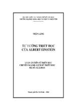 Tư tưởng triêt học của albert einstein    