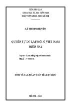 Quyền tự do lập hội ở việt nam hiện nay tt