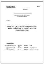 đánh giá thực trạng và định hướng phát triển kinh tế trang trại tại tỉnh bình dương    