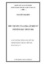 Tiểu thuyết của linda lê nhìn từ phê bình hậu thuộc địa    
