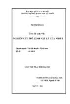 Luận văn thạc sĩ nghiên cứu mô hình vật lý của virut