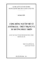 Cộng đồng người việt ở australia   thực trạng và xu hướng phát triển    