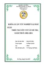 Triều nguyễn với vấn đề tha giảm thuế (1802 1883).