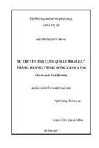 Luận văn tốt nghiệp sự truyền ánh sáng qua lưỡng chất phẳng, bản mặt song song, lăng kính