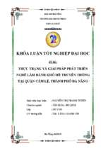 Thực trạng và giải pháp phát triển nghề làm bánh khô mè truyền thống tại quận cẩm lệ thành phố đà nẵng