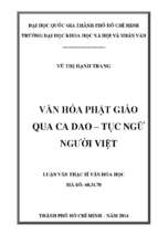 Văn hóa phật giáo qua ca dao   tục ngữ người việt    