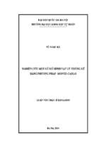 Luận văn thạc sĩ nghiên cứu một số mô hình vật lý thống kê bằng phương pháp monte carlo